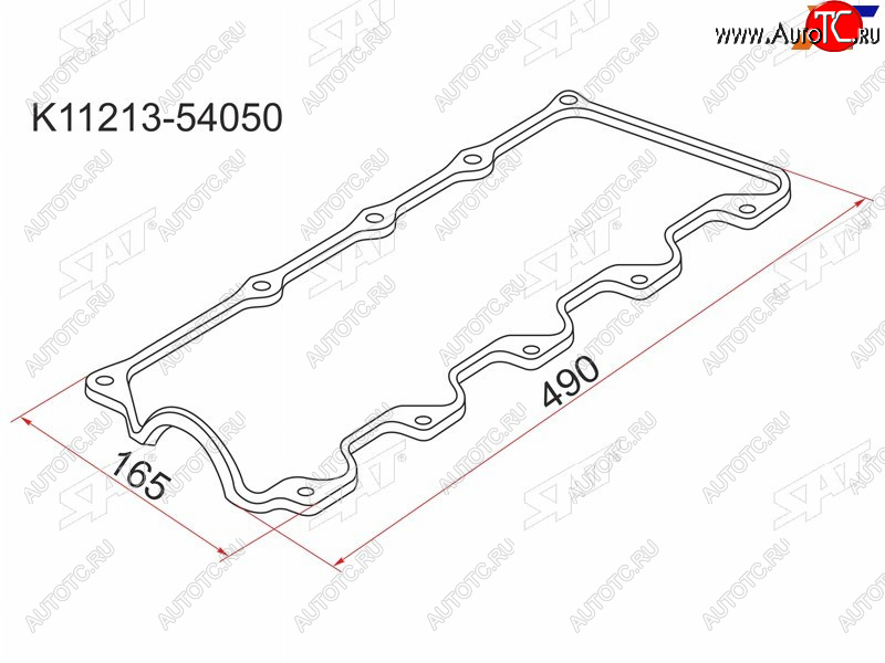 247 р. Прокладка клапанной крышки TY 2L#, 3L, 5L 89- SAT K11213-54050  с доставкой в г. Воронеж