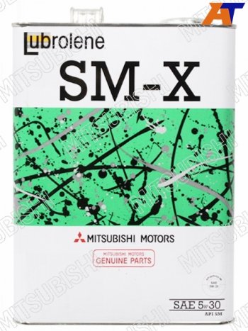 4 949 р. Масло моторное MITSUBISHI (металлическая канистра) SM-X 5W-30 4Л                                     MITSUBISHI MZ102565  с доставкой в г. Воронеж. Увеличить фотографию 1