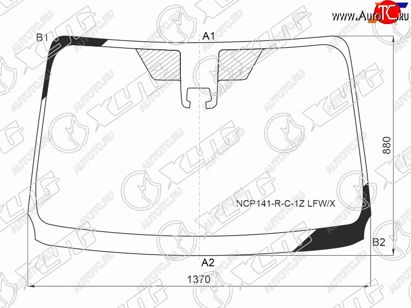 8 549 р. Стекло лобовое (Одна камера) Toyota Porte 12-20  Spade 12-20 XYG NCP141-R-C-1Z LFW/X  с доставкой в г. Воронеж