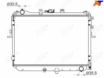 10 399 р. Радиатор SAT Nissan Sunny N16 (2007-2011)  с доставкой в г. Воронеж. Увеличить фотографию 1