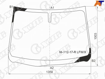 8 199 р. Стекло лобовое Nissan AD 16-  Wingroad 05-18  Mazda Familia 17-18  Mitsubishi Lancer Japan 17-19 XYG NI-Y12-17-R LFW/X  с доставкой в г. Воронеж. Увеличить фотографию 1