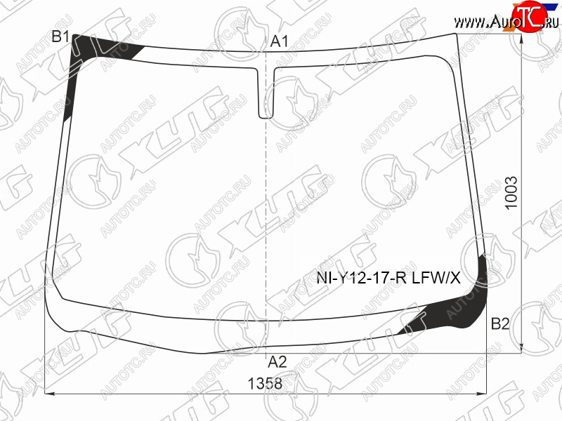 8 199 р. Стекло лобовое Nissan AD 16-  Wingroad 05-18  Mazda Familia 17-18  Mitsubishi Lancer Japan 17-19 XYG NI-Y12-17-R LFW/X  с доставкой в г. Воронеж
