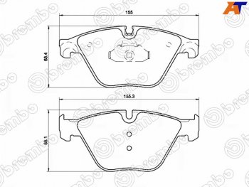 Колодки тормозные передние FL-FR SAT BMW 5 серия F10 седан дорестайлинг (2009-2013)