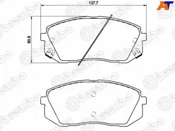 5 299 р. Колодки тормозные передние FL-FR SAT Hyundai I40 1 VF рестайлинг седан (2015-2019)  с доставкой в г. Воронеж. Увеличить фотографию 1