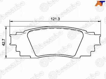 5 749 р. Копируемое: Колодки тормозные задние LH-RH SAT Lexus RX350 AL20 дорестайлинг (2015-2019)  с доставкой в г. Воронеж. Увеличить фотографию 1