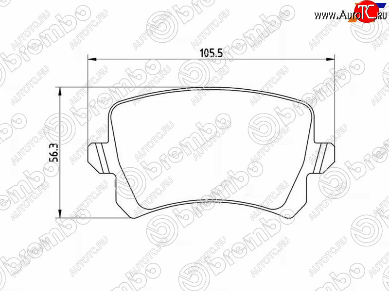 3 599 р. Колодки тормозные LH-RH SAT   Audi A3 ( 8PA хэтчбэк 5 дв.,  8P1 хэтчбэк 3 дв.) (2003-2013), Skoda Octavia  A5 (2004-2013), Skoda Superb ( B6 (3T),  B6 (3T5)) (2008-2015), Skoda Yeti (2009-2013)  с доставкой в г. Воронеж