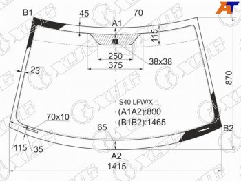 5 499 р. Стекло лобовое Volvo S40 95-04  V40 95-04 XYG S40 LFW/X  с доставкой в г. Воронеж. Увеличить фотографию 1