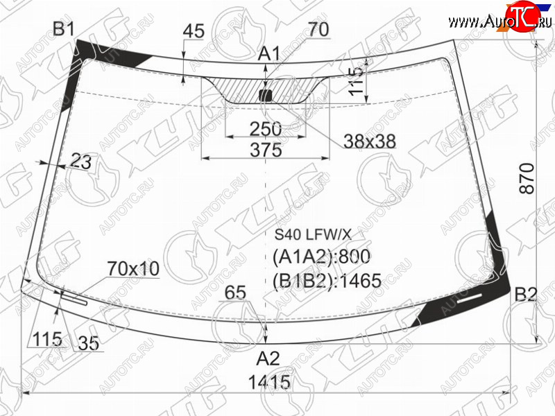 5 499 р. Стекло лобовое Volvo S40 95-04  V40 95-04 XYG S40 LFW/X  с доставкой в г. Воронеж