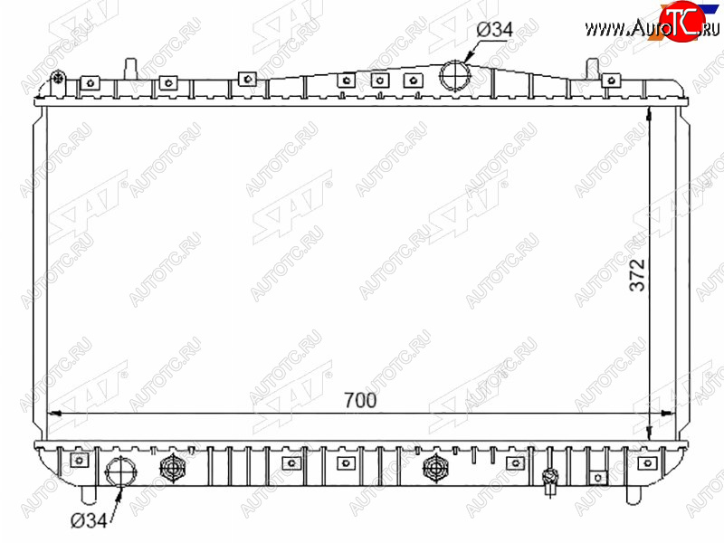 4 699 р. Радиатор SAT Chevrolet Rezzo (2000-2008)  с доставкой в г. Воронеж