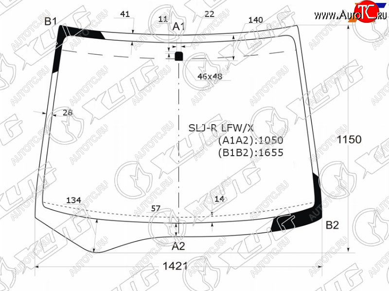 12 549 р. Стекло лобовое Honda Stepwgn 05-09 XYG SLJ-R LFW/X  с доставкой в г. Воронеж