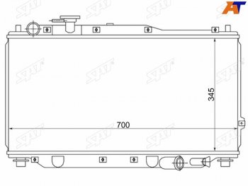 4 649 р. Радиатор охлаждающей жидкости SAT   KIA Sephia - Spectra  с доставкой в г. Воронеж. Увеличить фотографию 1