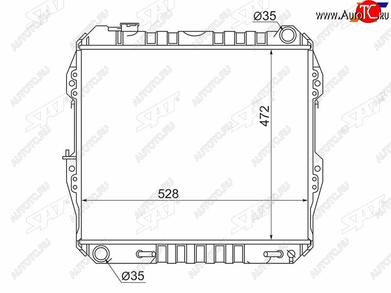 10 849 р. Радиатор SAT  Toyota 4Runner  N120,N130 - Hilux Surf  N120,N130  с доставкой в г. Воронеж