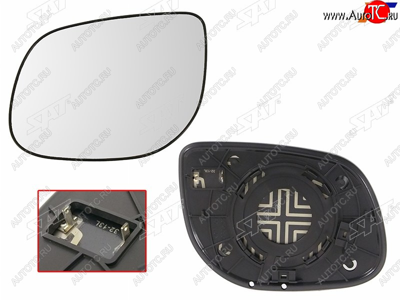 1 099 р. Полотно зеркала Kia Cerato 08-13  Cerato Koup 08-13 (Слева Обогрев) SAT ST-121-0129  с доставкой в г. Воронеж