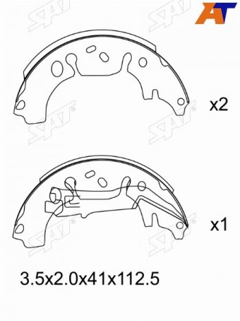 1 689 р. Колодки тормозные зад барабанные RR SAT  Opel Corsa  D (2006-2014)   дорестайлинг, хэтчбэк 5 дв., дорестайлинг, хэтчбэк 3 дв., 1-ый рестайлинг, хэтчбэк 3 дв., 1-ый рестайлинг, хэтчбэк 5 дв.,  2-ой рестайлинг, хэтчбэк 5 дв., 2-ой рестайлинг, хэтчбэк 3 дв.  с доставкой в г. Воронеж. Увеличить фотографию 1