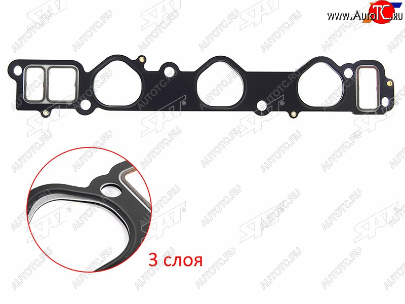 249 р. Прокладка впускного коллектора TOYOTA LAND CRUISER PRADO 5VZ-FE 95- SAT ST-17177-62060  с доставкой в г. Воронеж