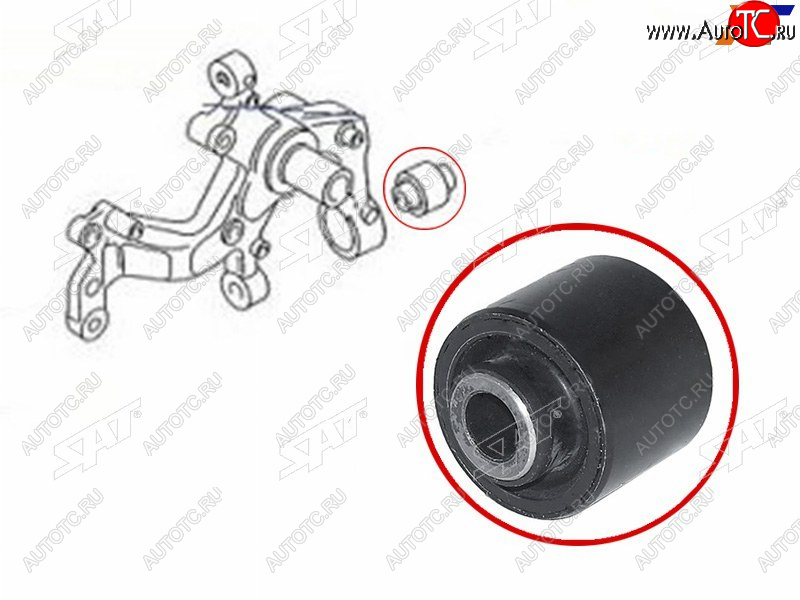 399 р. Сайлентблок Audi A3 03-19  Q3 11-19  Skoda Octavia 04-20  Volkswagen Golf 03-19  Jetta 05-  Pas SAT ST-1K0505553A  с доставкой в г. Воронеж