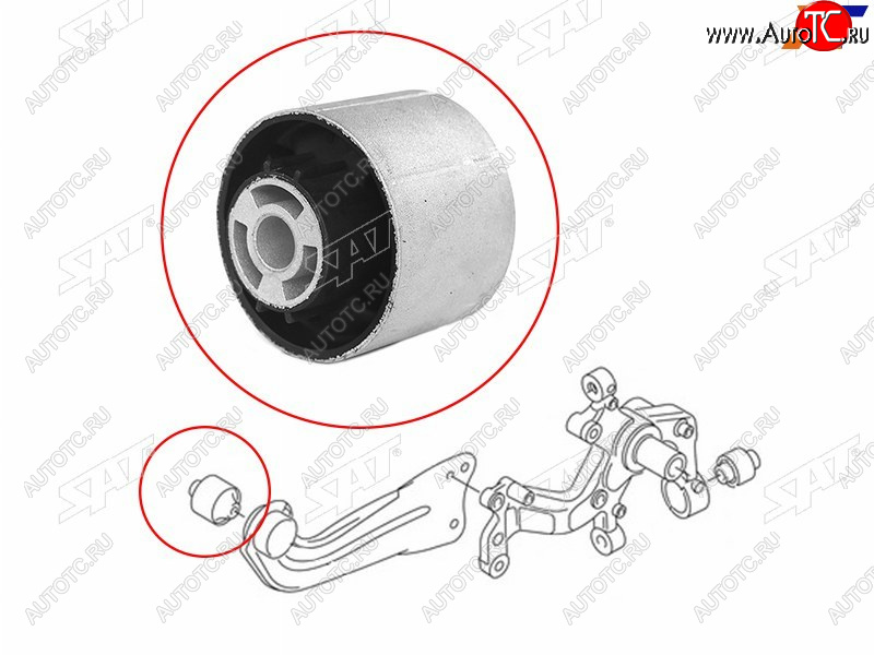 399 р. Сайлентблок Audi A3 03-19  Q3 11-19  Skoda Karoq 17-  Kodiaq 16-22  Octavia 04-20  Volkswagen G SAT ST-1K0505541D  с доставкой в г. Воронеж