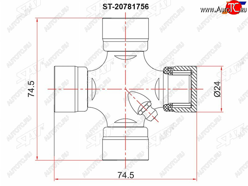 439 р. Крестовина CHEVROLET CAPTIVA C100OPEL ANTARADAEWOO WINSTORM 07- SAT ST-20781756  с доставкой в г. Воронеж