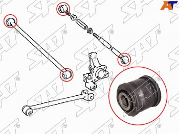 252 р. Сайлентблок заднего поперечного рычага TOYOTA CAMRYVISTA 90-94 SAT ST-48725-12200  с доставкой в г. Воронеж. Увеличить фотографию 1