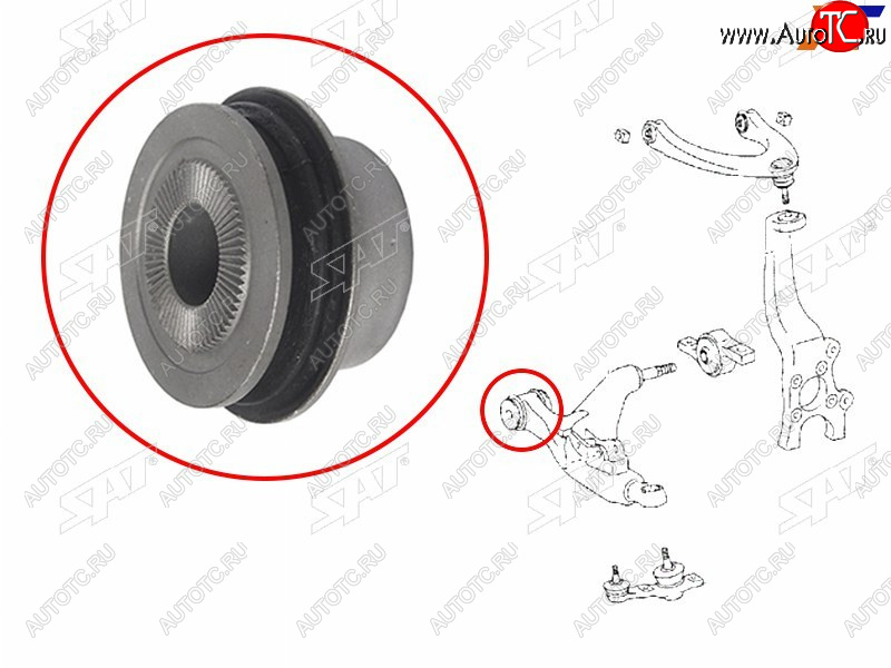 779 р. Сайлентблок Toyota Crown 03-08  Lexus GS 05-12  IS 05-16  IS F 07-14  Toyota Mark X 04-09 SAT ST-48654-0N011  с доставкой в г. Воронеж