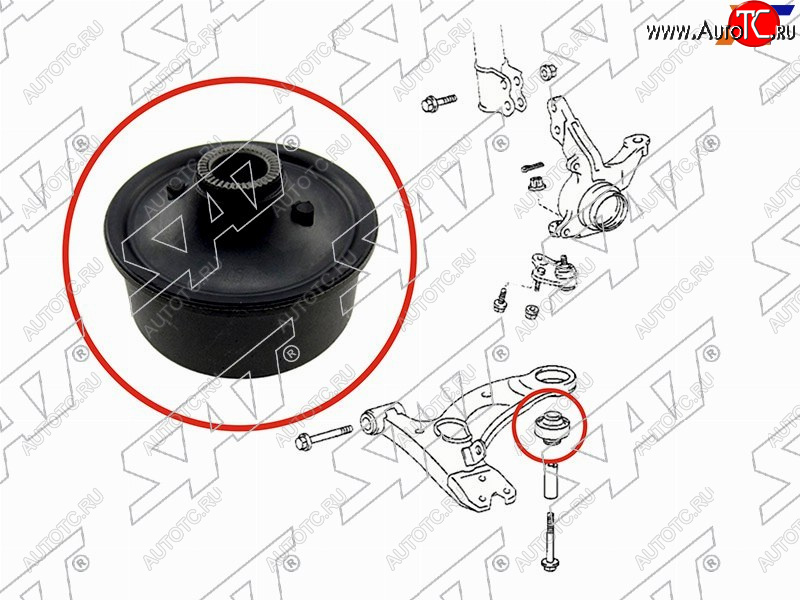 429 р. Сайлентблок Toyota Allion (T240) 01-07  Avensis (T220) 97-03  C-HR 16-19  Corolla (E150,E120) 00- SAT ST-48655-29235  с доставкой в г. Воронеж