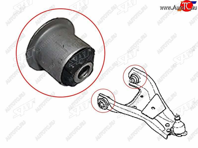 299 р. Сайлентблок переднего нижнего рычага RENAULT DUSTER 10-                                              SAT ST-545001535-BU  с доставкой в г. Воронеж