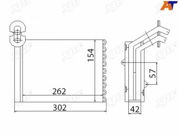 1 999 р. Радиатор отопителя салона FORD GALAXY 96-06SEAT ALHAMBRA 96-10VOLKSWAGEN SHARAN 96-10 SAT ST-87-0021  с доставкой в г. Воронеж. Увеличить фотографию 1