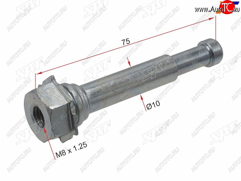 132 р. Направляющая тормозного суппорта зад нижняя NISSAN QASHQAI 17-X-TRAIL 14- SAT ST-92-0011  с доставкой в г. Воронеж