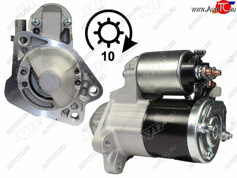 4 099 р. Стартер Mazda Mazda3 08-13 (1,1 kW/ Z=10/ (восстановленный)) SAT ST-Z668-18-400, stz66818400 SAT ST-Z668-18-400  с доставкой в г. Воронеж