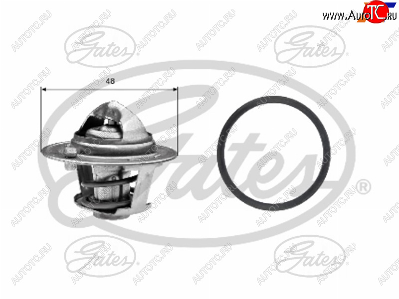 1 429 р. Термостат с прокладкой FORD C-MAXFOCUS IFOCUS IIFOCUS IIIMONDEOMAZDA 2VOLVO C30S40V50 GATES TH25782G1  с доставкой в г. Воронеж