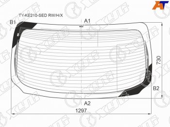 8 799 р. Стекло заднее (Цвет зеленый Обогрев Антенна 4D SED) Toyota Corolla (E210) 18- XYG TY-KE210-SED RW/H/X  с доставкой в г. Воронеж. Увеличить фотографию 1