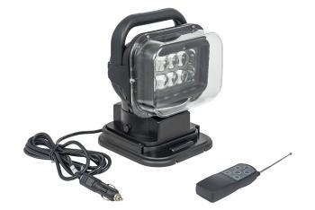 8 029 р. Фара-искатель 12V 50W LED с дистанционным управлением, черный (200х240х200мм) China ch001-bl  с доставкой в г. Воронеж. Увеличить фотографию 1