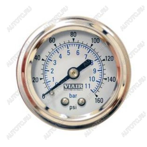 2 449 р. Манометр бортовой 2" VIAIR от 0 до 11атм белый VIAIR 90087  с доставкой в г. Воронеж