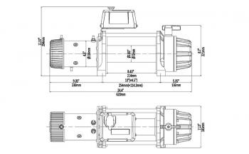 82 839 р. Лебёдка автомобильная электрическая 12V Runva 12500 lbs 5670 кг MAX влагозащищенная, стальной трос RUNVA ewb12500maxs  с доставкой в г. Воронеж. Увеличить фотографию 5