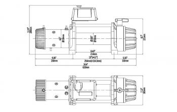71 459 р. Лебёдка автомобильная электрическая 12V Runva 9500 lbs 4350 кг MAX влагозащищенная, стальной трос (228:1) RUNVA ewb9500maxs  с доставкой в г. Воронеж. Увеличить фотографию 5