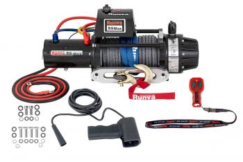 86 929 р. Лебёдка автомобильная электрическая 12V Runva 9500 lbs 4350 кг MAX влагозащищенная, синтетический трос RUNVA ewb9500maxssr  с доставкой в г. Воронеж. Увеличить фотографию 7