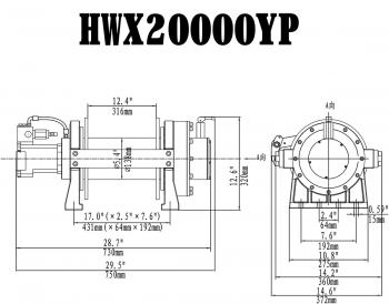 275 119 р. Лебёдка гидравлическая Runva 20000 lbs 9072 кг RUNVA hwx20000yp  с доставкой в г. Воронеж. Увеличить фотографию 2