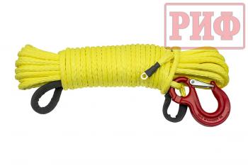 8 159 р. Трос для лебёдки синтетический РИФ 10 мм25 м (готовый) РИФ rope10mm25m  с доставкой в г. Воронеж. Увеличить фотографию 1