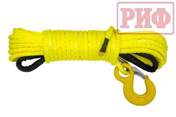 9 249 р. Трос для лебёдки синтетический РИФ 12 мм23 м (готовый) РИФ rope12mm23m  с доставкой в г. Воронеж. Увеличить фотографию 1