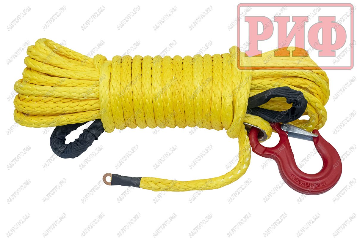 10 729 р. Трос для лебёдки синтетический РИФ 13 мм23 м (готовый) РИФ rope13mm23m  с доставкой в г. Воронеж