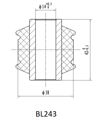 439 р. Втулка амортизатора РИФ SA243 (с маркировкой 1) РИФ bl243  с доставкой в г. Воронеж. Увеличить фотографию 2