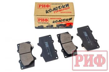 1 589 р. Колодки тормозные передние РИФ Toyota LC120,150, Hilux 2005+OEM 04465-35250, 04465-35290 ,Pajero 4 дизель 4605A472, 4605A481 РИФ riftoy-04465-35290  с доставкой в г. Воронеж. Увеличить фотографию 1
