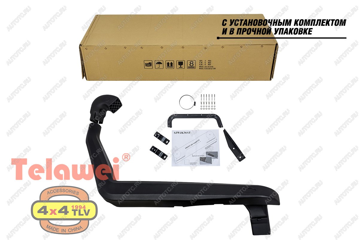 7 099 р. Шноркель Telawei для Jeep Wrangler JK 2007+ 2.8TD, 3.8V6, 3.6V6 Telawei sjwjk36a  с доставкой в г. Воронеж