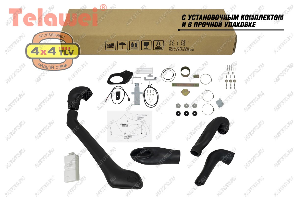 16 299 р. Шноркель Telawei для Mitsubishi Pajero 2006+ 3.8 V6, 3.2D Telawei smv8v9a  с доставкой в г. Воронеж