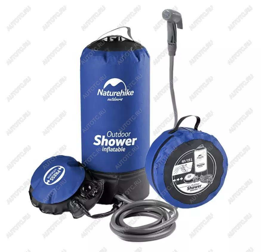 4 219 р. Душ кемпинговый Naturehike с ножным насосом Naturehike nh17l101-d-b  с доставкой в г. Воронеж