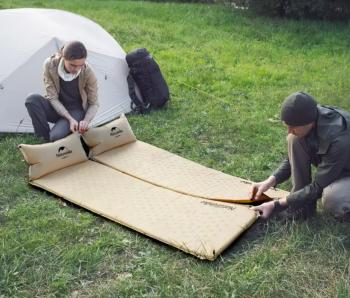 3 019 р. Коврик самонадувающийся с подушкой Naturehike, 185х60х2,5 см, синий Naturehike nh15q002-d-blsn  с доставкой в г. Воронеж. Увеличить фотографию 5