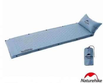 3 019 р. Коврик самонадувающийся с подушкой Naturehike, 185х60х2,5 см, синий Naturehike nh15q002-d-blsn  с доставкой в г. Воронеж. Увеличить фотографию 6