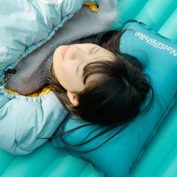 1 399 р. Подушка самонадувающаяся Naturehike 46х27х9,5 см, голубая Naturehike nh17a001-l-lb  с доставкой в г. Воронеж. Увеличить фотографию 7