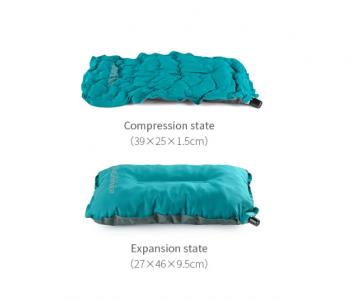 1 399 р. Подушка самонадувающаяся Naturehike 46х27х9,5 см, голубая Naturehike nh17a001-l-lb  с доставкой в г. Воронеж. Увеличить фотографию 2