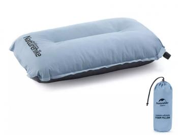 1 399 р. Подушка самонадувающаяся Naturehike 46х27х9,5 см, голубая Naturehike nh17a001-l-lb  с доставкой в г. Воронеж. Увеличить фотографию 1